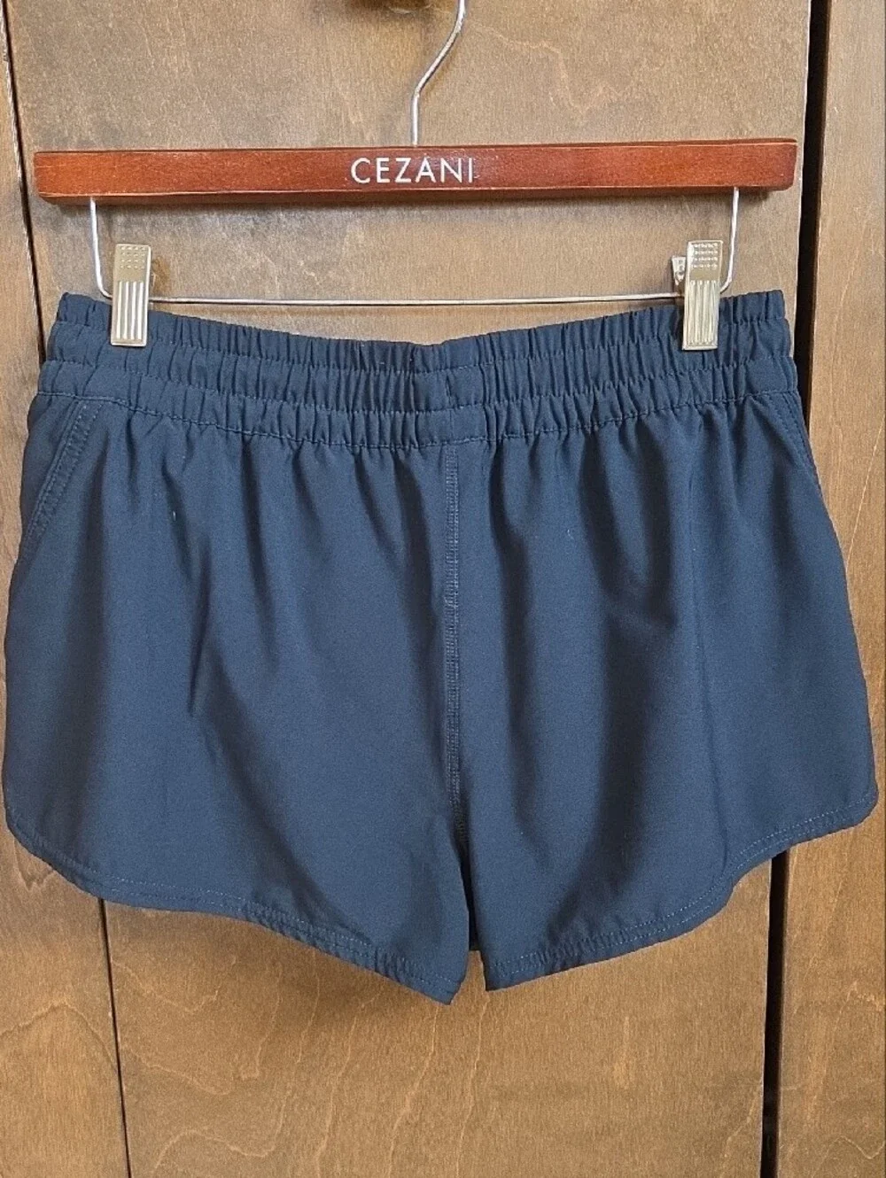 Vuori Navy Blue Athletic Shorts with White Drawstring
